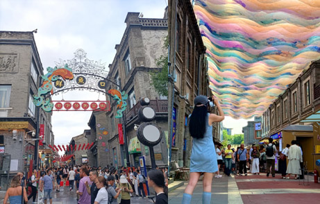 Dashilan pedestrian street near Qianmen with local restaurants and traditional shops